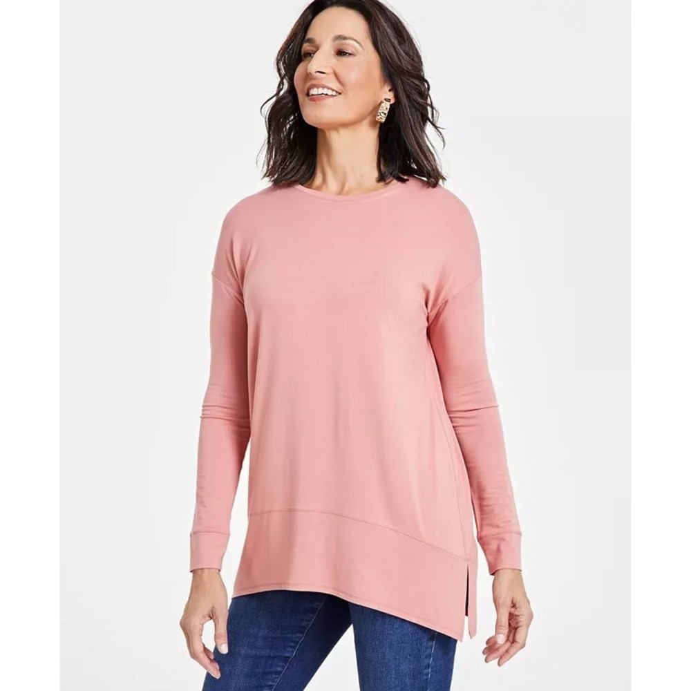 INC International Concepts PALE MUAVE LONG SLEEVE TUNIC - XL